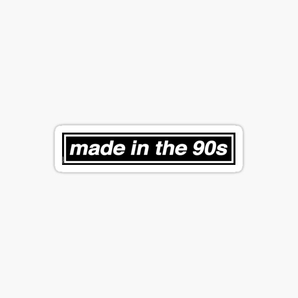 Made In The 90s - OASIS Band Tribute [Weißer Hintergrund] Sticker