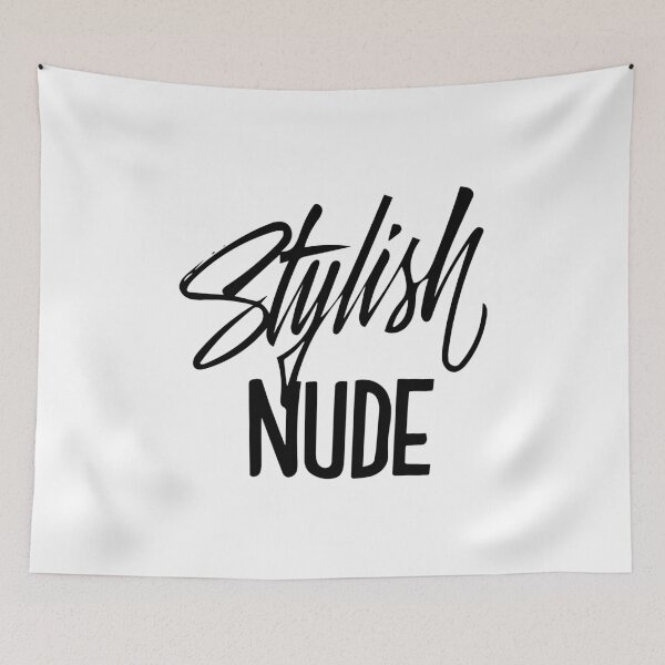 Item preview, Stylish Nude Handlettering text Black version designed and sold by Duukster.
