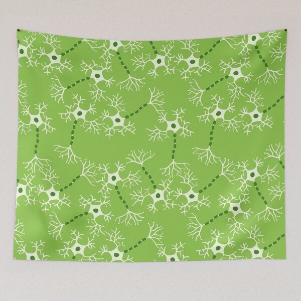 Item preview, Digital Green Seamless Neurons designed and sold by Hodgepodge Bricolage.