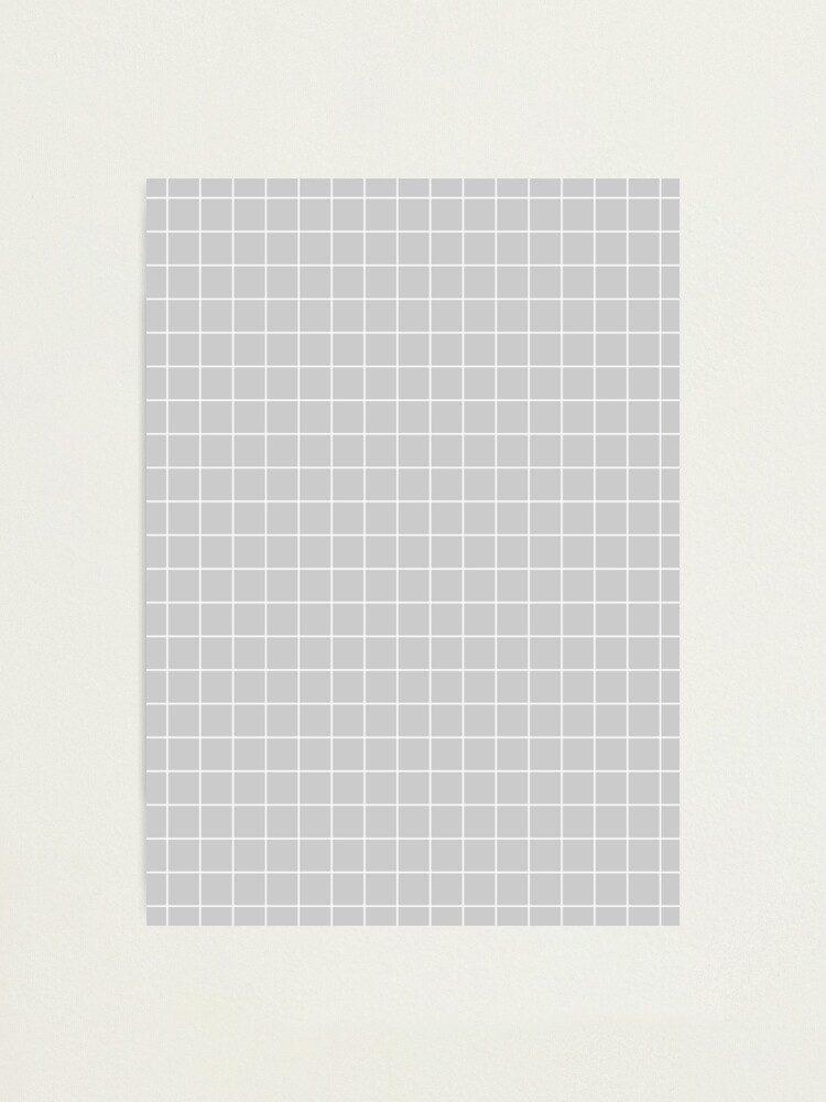 aesthetic white and gray grid paper imitation hd high quality online store photographic print by iresist redbubble