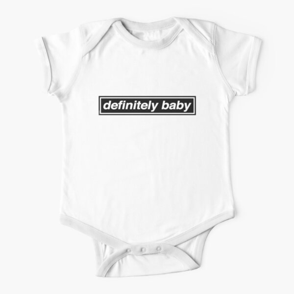 Definitely Baby [THE ORIGINAL & BEST!] - OASIS Band Tribute [Black] MADE IN THE 90s Short Sleeve Baby One-Piece