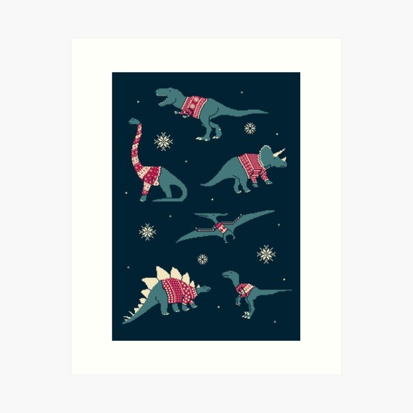 Dinos en suéteres Lámina artística