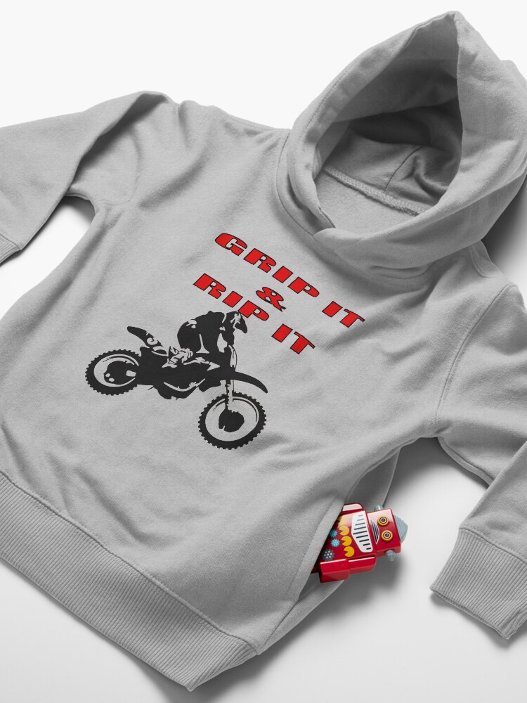 Alternate view of Grip It and Rip It Dirt Bike Racer Toddler Pullover Hoodie