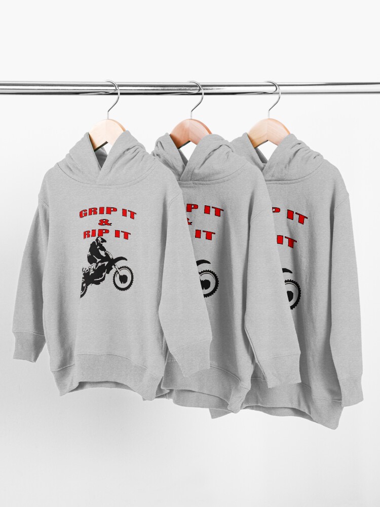 Alternate view of Grip It and Rip It Dirt Bike Racer Toddler Pullover Hoodie