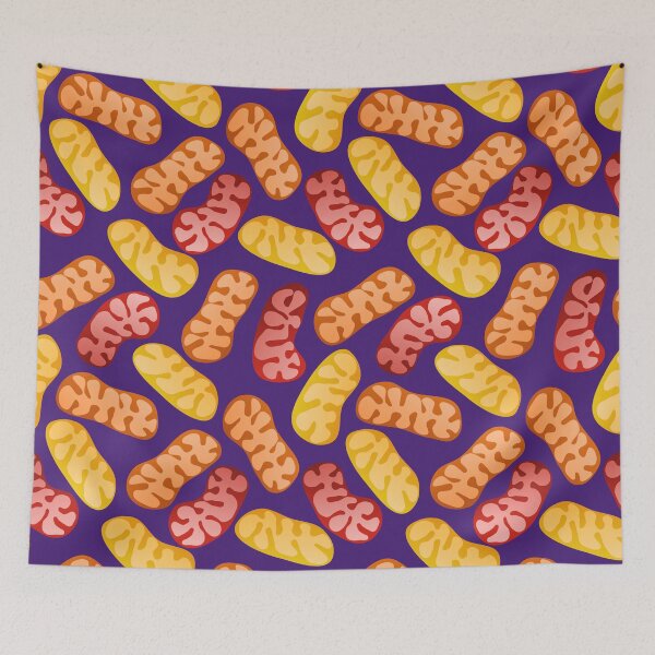 Item preview, Digital Mitochondria in Warm Colors designed and sold by Hodgepodge Bricolage.
