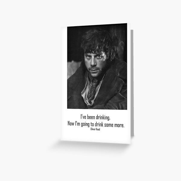 Oliver Reed Greeting Card for Sale by romeobravado