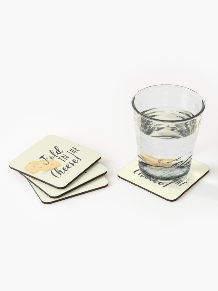 Alternate view of fold in the cheese! Coasters (Set of 4)