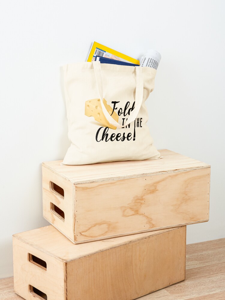 Alternate view of fold in the cheese! Tote Bag