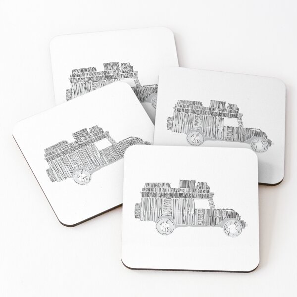 Artsy Sketchy Coasters (Set of 4)