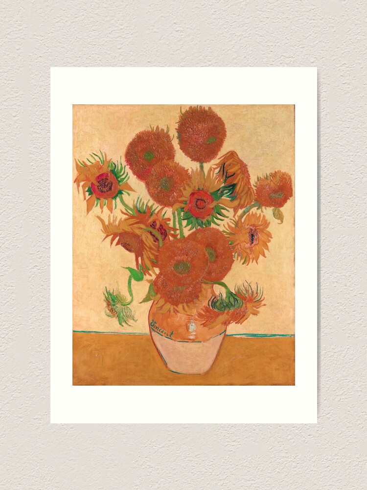 "Vase with Fourteen Sunflowers by Vincent van Gogh" Art Print for Sale