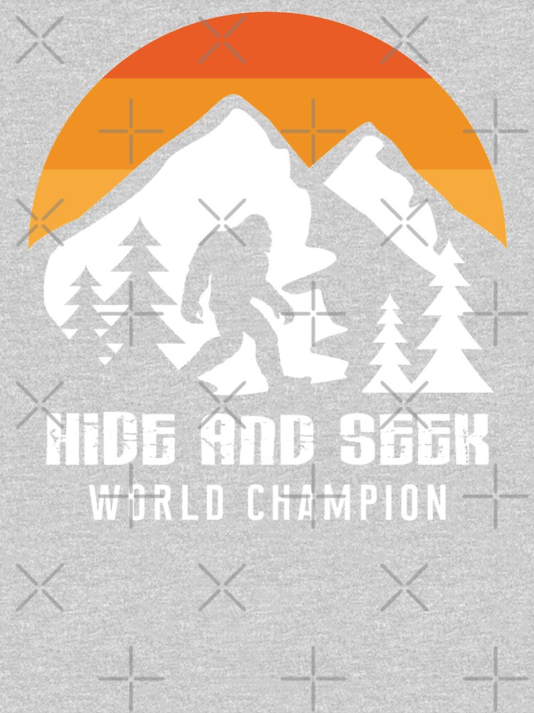 Retro Hide And Seek World Champion Bigfoot T-Shirt & Gift by jchai