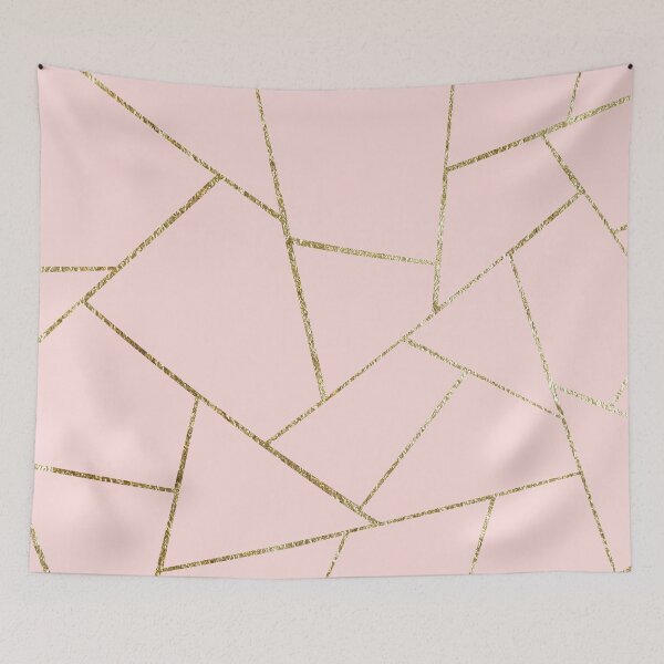 Item preview, Blush Pink Gold Geometric Glam #1 #geo #decor #art designed and sold by Anita's & Bella's Art.