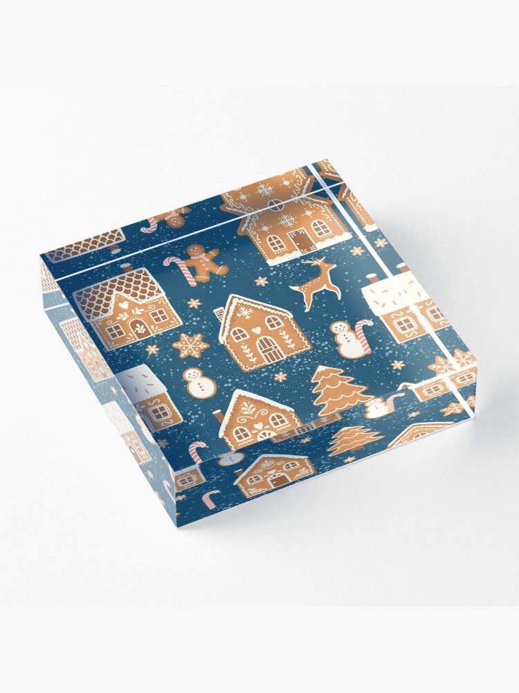 Alternate view of Gingerbread Village (with stickers) Acrylic Block
