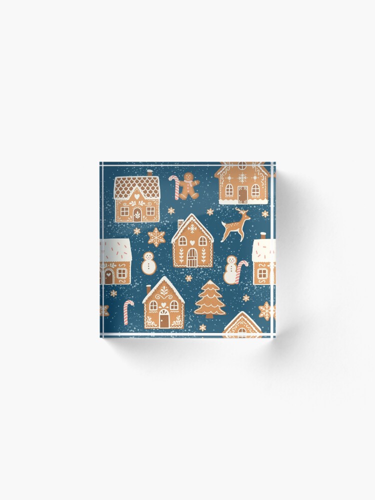 Alternate view of Gingerbread Village (with stickers) Acrylic Block