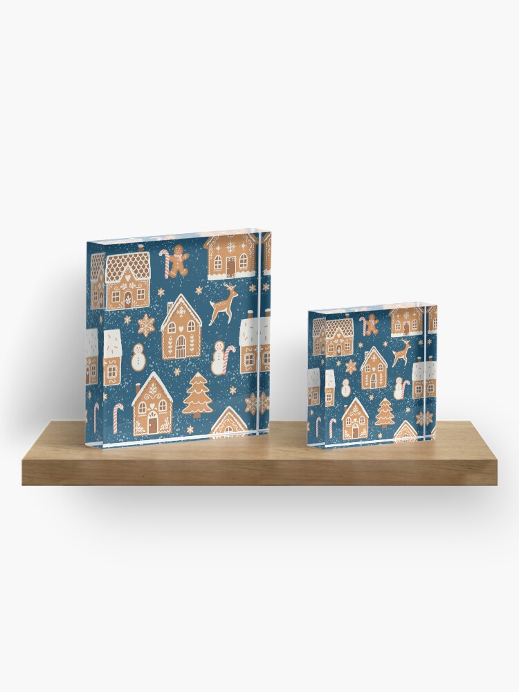 Alternate view of Gingerbread Village (with stickers) Acrylic Block