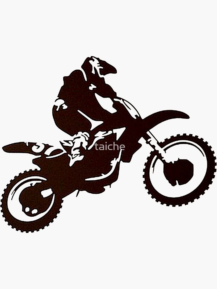 Autocollant moto cross de silhouette - TenStickers