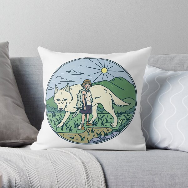 Princess Mononoke Badge Throw Pillow