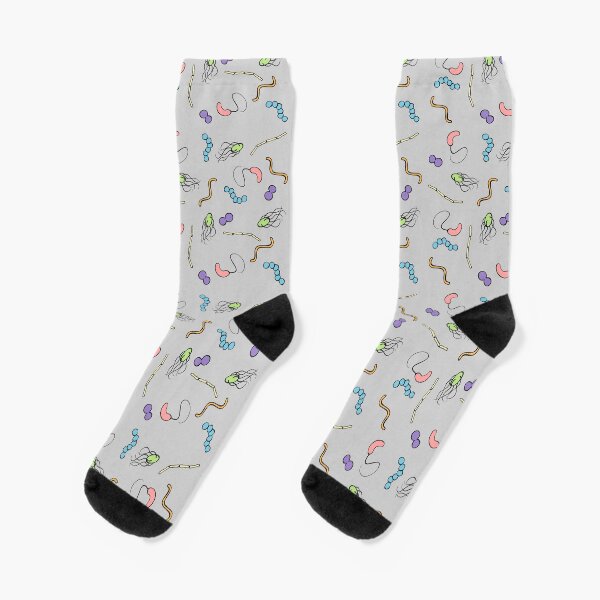 Pastel Rainbow Bacteria Socks