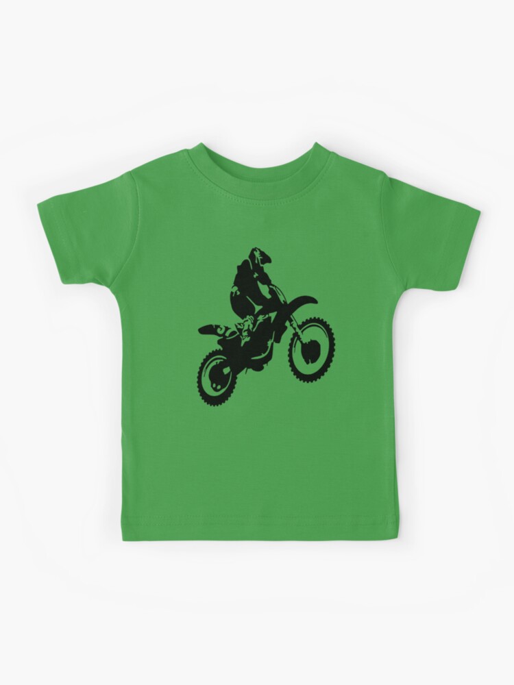 Moto X Dirt Bike Monotone Vector Art - Black Kids T-Shirt for Sale by  taiche