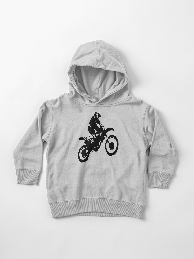 Moto X Dirt Bike Monotone Vector Art - White Kids T-Shirt for