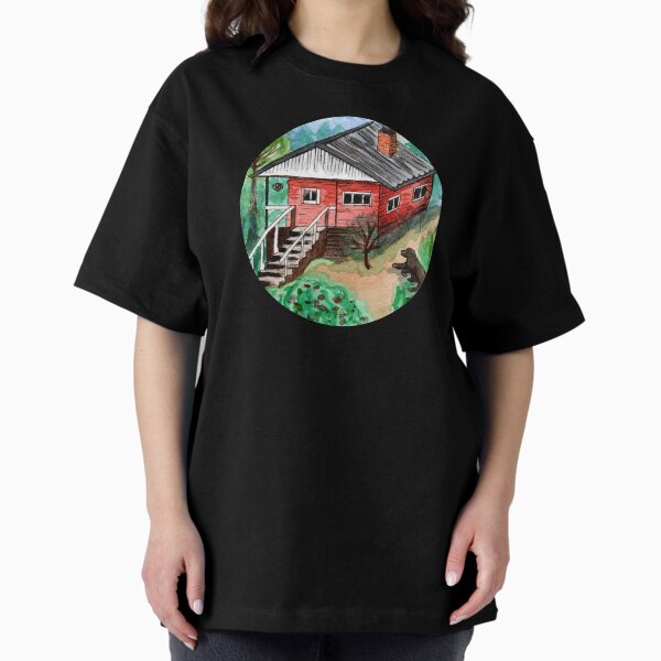 Item preview, Red Cabin - Watercolor and Ink Painting designed and sold by Ivy Lily Art.