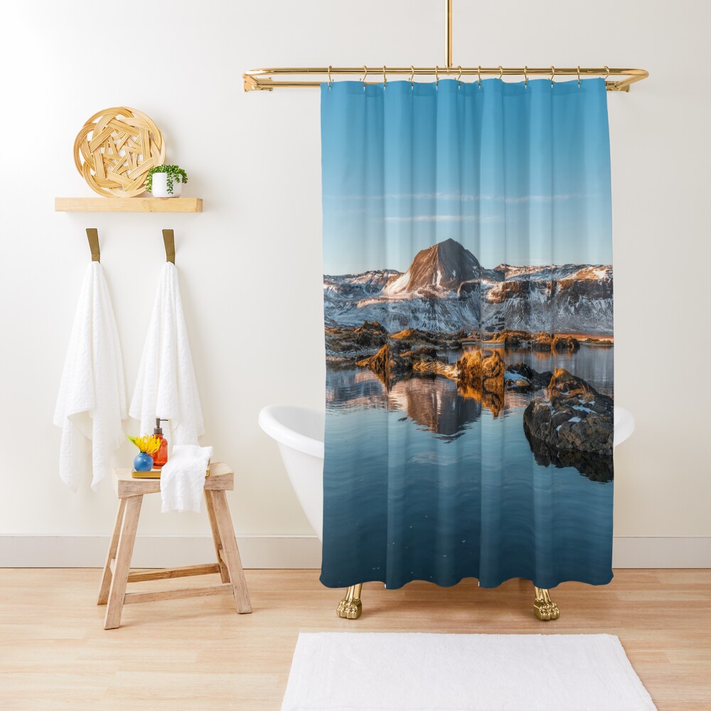 Winter landscape in Iceland II Shower Curtain