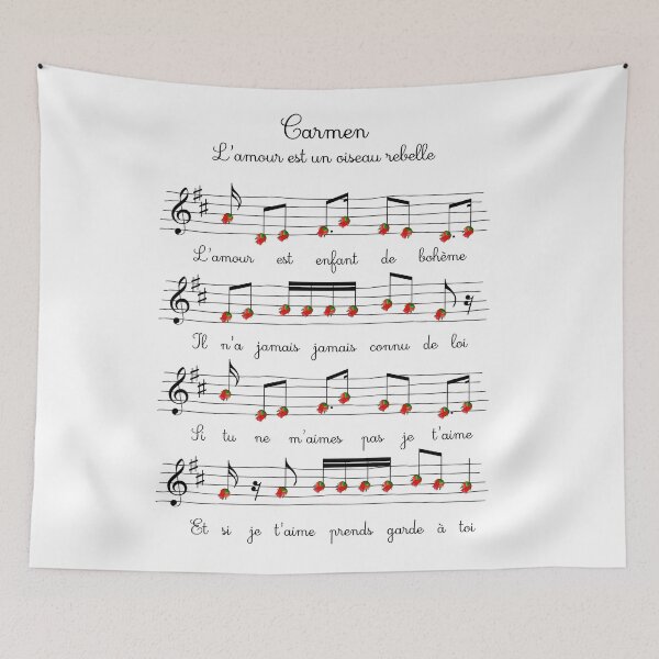 Item preview, Carmen Love is a rebellious child music sheet art Georges Bizet designed and sold by Rozbud.