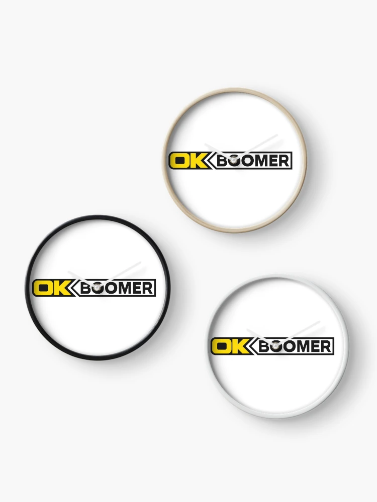 Thumbnail 3 of 4, Clock, OK BOOMER (Yellow) [Roufxis-Rb] designed and sold by RoufXis.