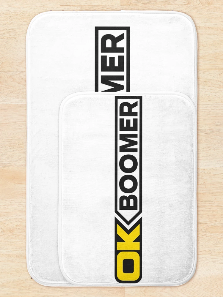 Thumbnail 5 of 6, Bath Mat, OK BOOMER (Yellow) [Roufxis-Rb] designed and sold by RoufXis.