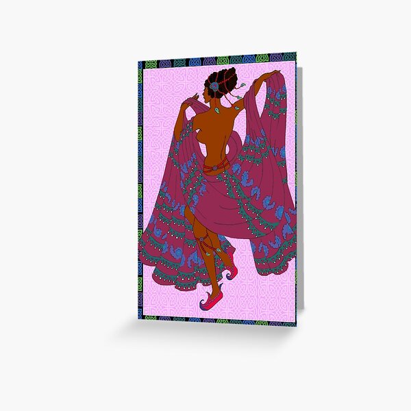 Dancing for Leon in Red Slippers Greeting Card