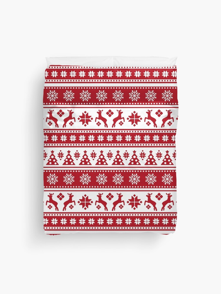 nordic christmas duvet cover