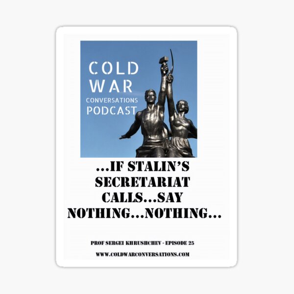 Artikel-Vorschau von  Portrait-Version von Chruschtschow Stalin Kalten Krieges Zitat, designt und verkauft von Cold War Conversations.