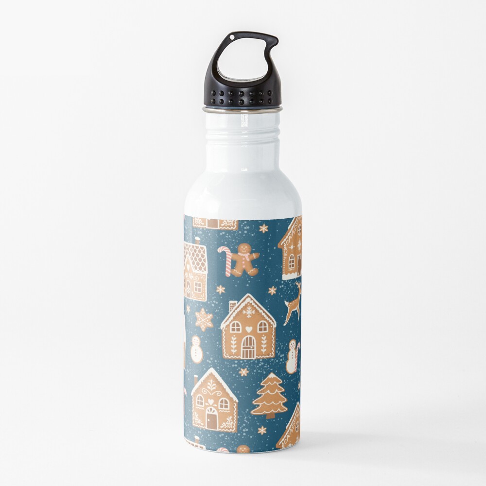 Gingerbread Village (with stickers) Water Bottle