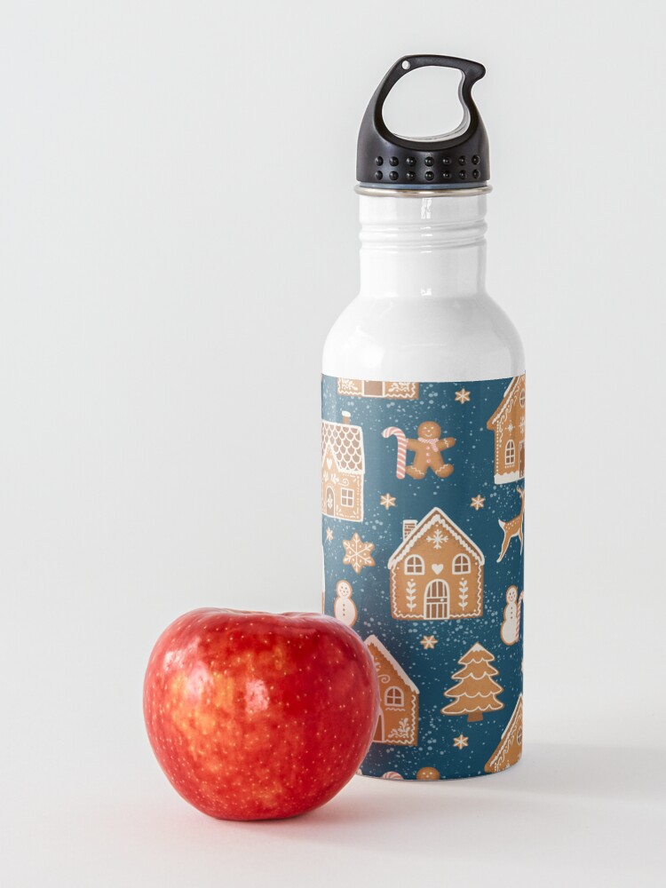 Alternate view of Gingerbread Village (with stickers) Water Bottle