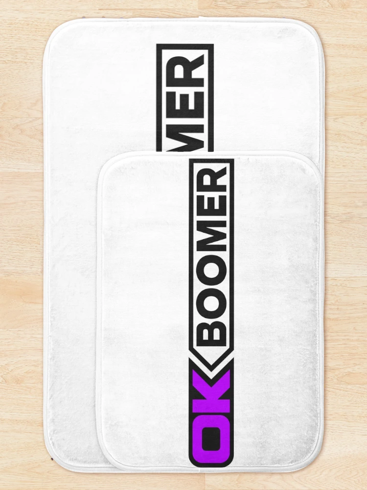 Thumbnail 5 of 6, Bath Mat, OK BOOMER (Purple) [Roufxis-Rb] designed and sold by RoufXis.