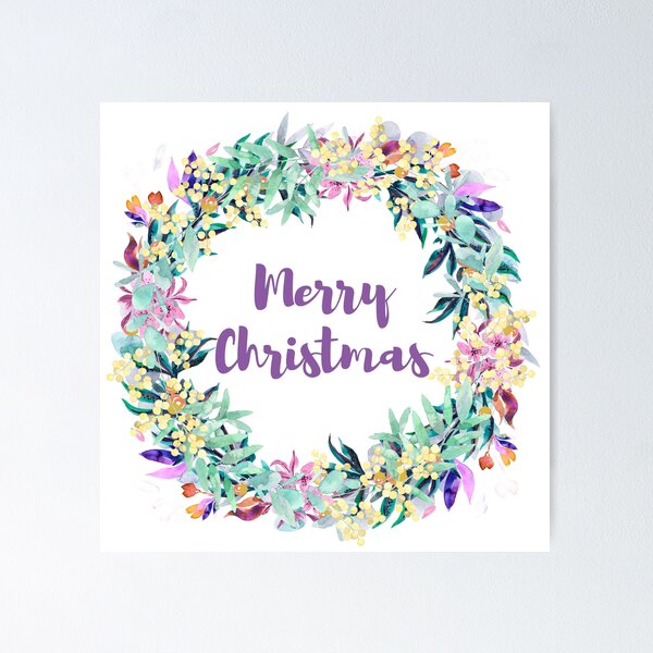 Item preview, Merry christmas flowers designed and sold by OkihanaShop.