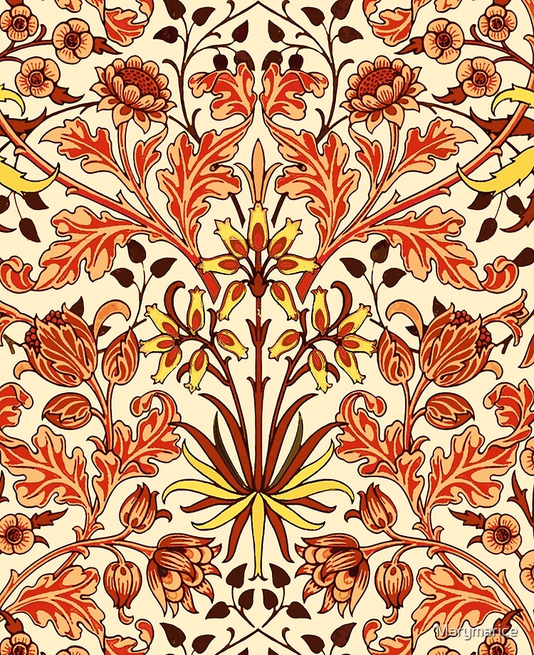 William Morris Hyacinth Print Orange Beige And Rust Ipad Case Skin By Marymarice Redbubble
