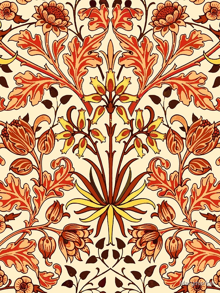 William Morris Hyacinth Print, Orange, Beige and Rust Poster for Sale by  Marymarice