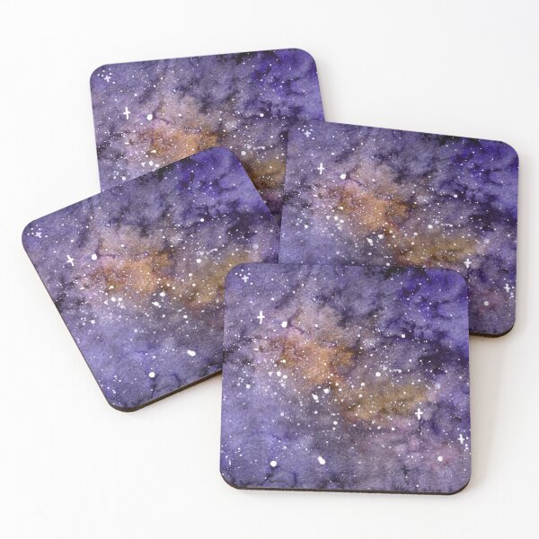 Item preview, Watercolor galaxy universe purple designed and sold by pinapurri.