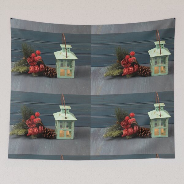 Item preview, Christmas decorations on a wooden background designed and sold by ikshvaku.