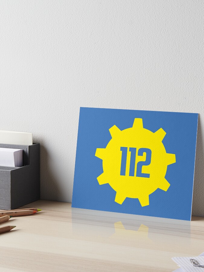 Vault 112 Fallout Art Board Print By Allthedesigns Redbubble