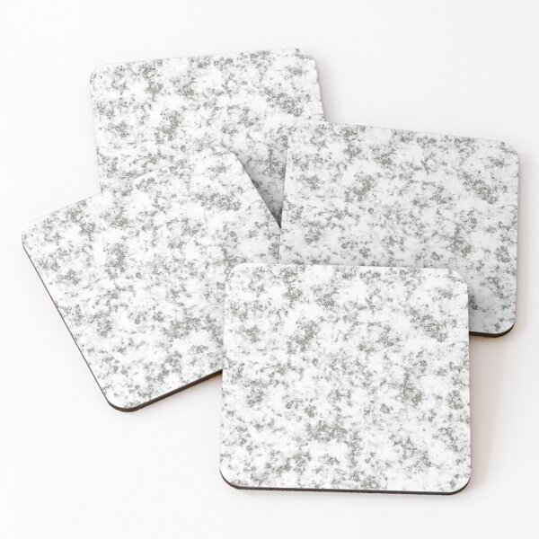 Item preview, Silver Glitter on White and Gray Marble designed and sold by BloomCatB.