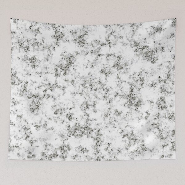 Item preview, Silver Glitter on White and Gray Marble designed and sold by BloomCatB.