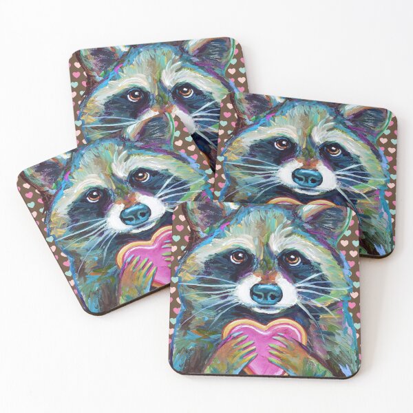 Item preview, VALENTINE'S DAY CUTE RACCOON by Robert Phelps designed and sold by RobertPhelpsArt.