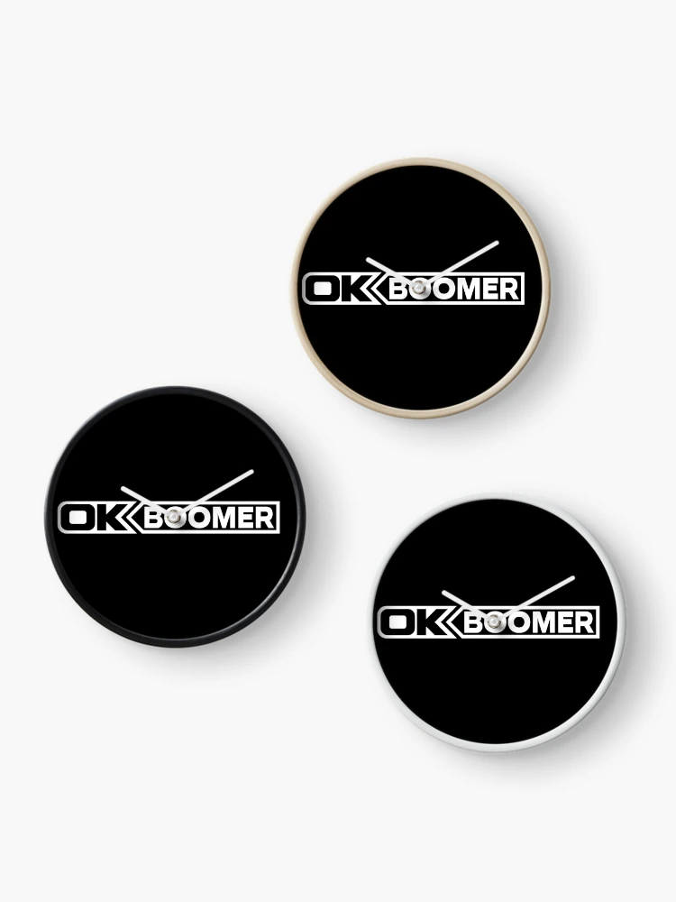 Thumbnail 3 of 4, Clock, OK BOOMER (White) [Roufxis-Rb] designed and sold by RoufXis.