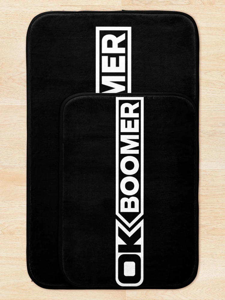Thumbnail 5 of 6, Bath Mat, OK BOOMER (White) [Roufxis-Rb] designed and sold by RoufXis.