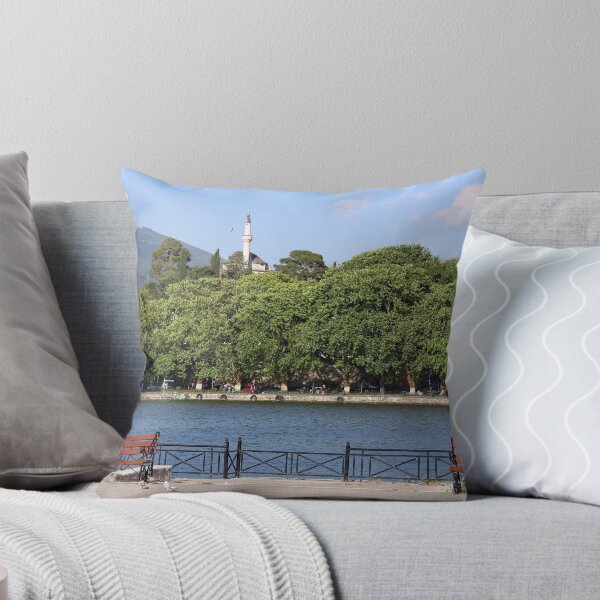 Item preview, Ioannina lake and Ali Pasha Mosque in summer  designed and sold by goceris.