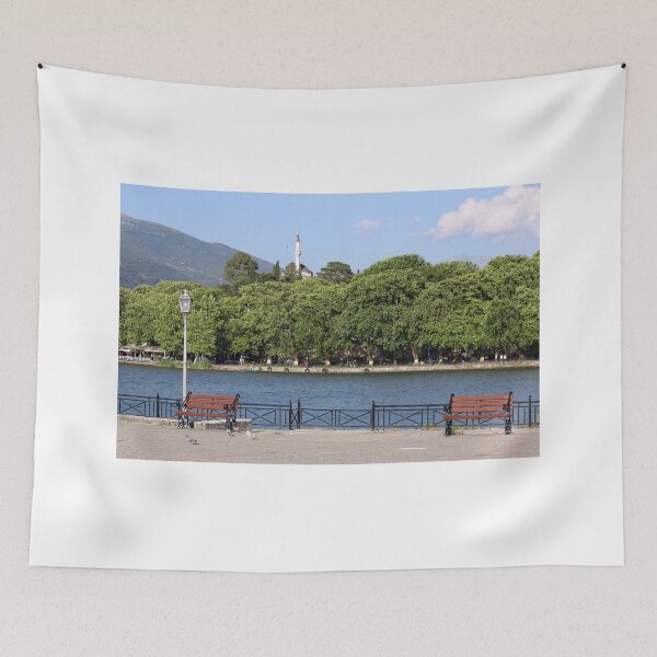 Item preview, Ioannina lake and Ali Pasha Mosque in summer  designed and sold by goceris.