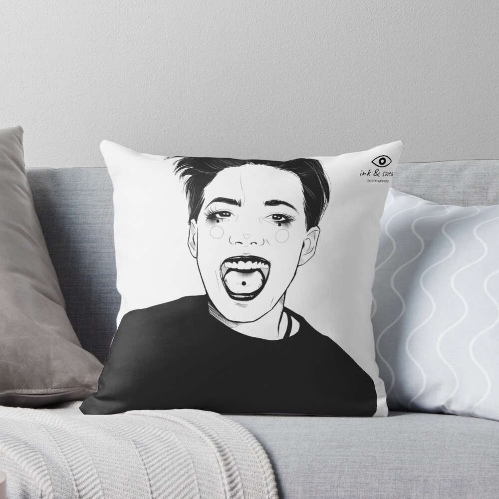 Item preview, Throw Pillow designed and sold by InkAndSweat.