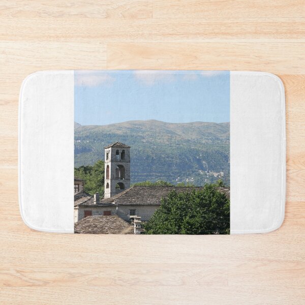 Item preview, Stone church tower Dilofo village Greece designed and sold by goceris.